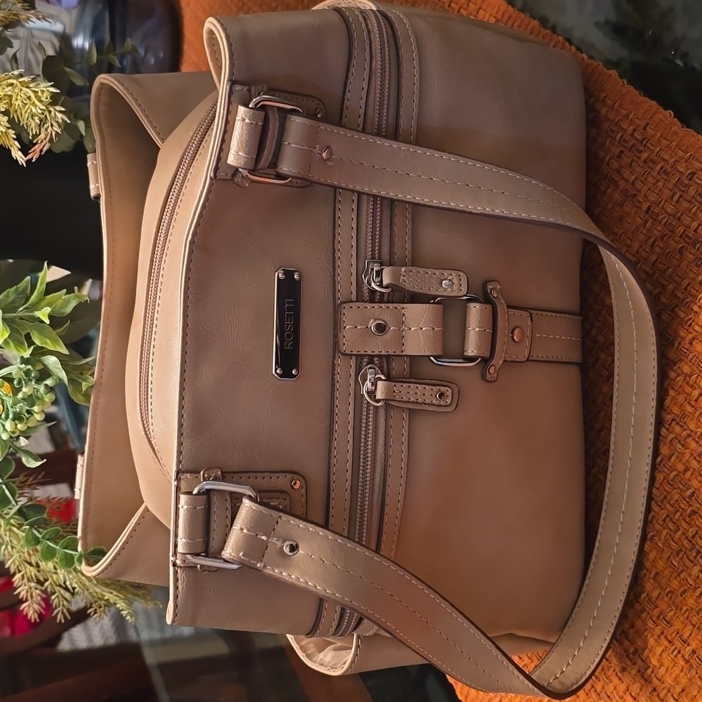 ROSETTI BRAND WOMEN'S TAN MIDTOWN SATCHEL BAG PURSE